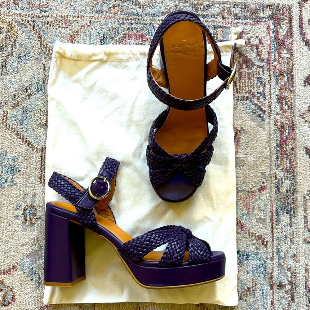 Like new Sezane High heel leather sandals